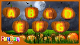 Halloween ABC Song | Pumpkin ABCs | Nursery Rhymes & Kids Song | Learn Alphabet A to Z - @FunDayKid