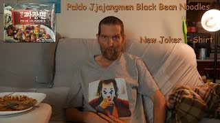 Paldo Jjajangmen Black Bean Noodles Ramen Mukbang