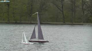 RC Sailing Fun on Maschsee: Flipper (Graupner) together with Int. Dragon 1m (H2o RC Design)