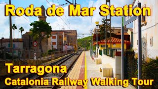 Roda de Mar Station (Tarragona, Catalonia) Railway Walking tour (Spain) #relaxation