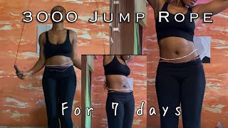 3000 jump rope for 7 days | was it worth it? | benefits + strength growth