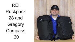 REI RUCKPACK 28L AND GREGORY COMPASS 30