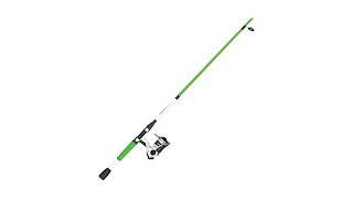 Zebco Roam Spinning Reel and 2-Piece Fishing Rod Combo, Durable Fiberglass Rod with ComfortGrip Han