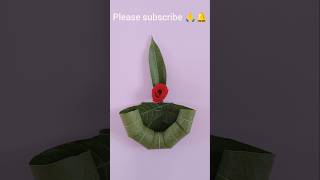 Pooja decor ideas/pooja backdrop decor/Durga Puja decor/mangoleaf decor #pooja #festivedecoration