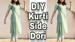 कुर्ती में side dori लगाएं सिंपल तरीके से ||Rubyfashionpoint