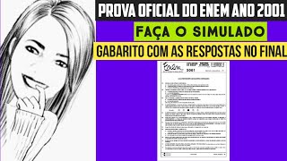 SIMULADO ENEM 2001 GRÁTIS -COM RESPOSTAS NO FINAL- PROVA OFICIAL #short