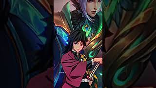 MLBB X DEMON SLAYER SKIN MOBILE LEGENDS #mobilelegends #mlbb #shorts #demonslayer #ml