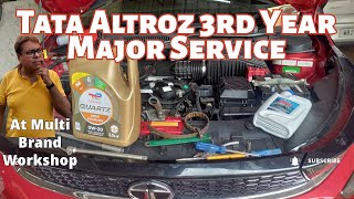 Tata Altroz Third Year Major Service At Multi Brand Workshop Review #tataaltroz #carservice