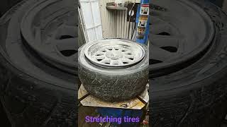 stretching tires for drifting!