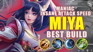 MIYA MANIAC!! 18 Kills Miya Insane Attack Speed Build Miya Delete The Enemy - Miya Best Build ~ MLBB