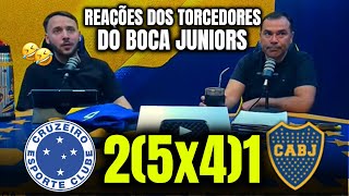 REAÇÕES DOS TORCEDORES DO BOCA JUNIORS ELIMINADOS PELO CRUZEIRO CRUZEIRO 2(5X4)1 BOCA JUNIORS