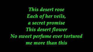 sting - desert rose with lyrics