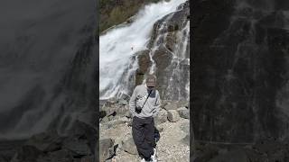 📍Glacier Falls, Alaska #lifestyle #shorts #glacier #juneau #alaska #waterfall #viral #trending