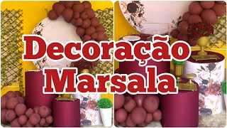 Festa Marsala para Decoração e Pegue e Monte