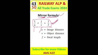 #43 🔥Mirror Formula🔥 || Mirror Formula by Abhi A2Z || @Abhi_A2Z #rrbalp #fittertrade #alpclass