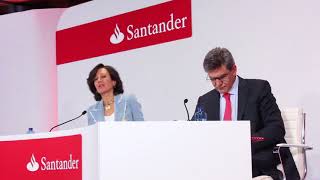 Las ganancias de Banco Santander llegan a 6.619 millones de euros en 2017, un 7% mas