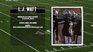 L.J. Watt 2021 Football Highlights | DT, C | Immaculata HS '24