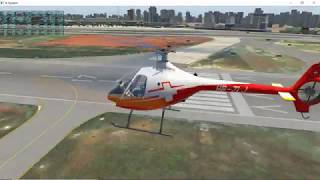 X-Plane 11.41 - Heli Cabri G2 v1.6, by Vskylabs, from Campo de Marte (SBMT) to Congonhas (SBSP)