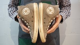 Покраска и восстановление светлой замши Converse - Dr.Leather