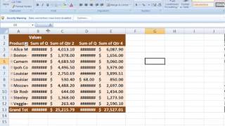 Adjusting column width in Excel