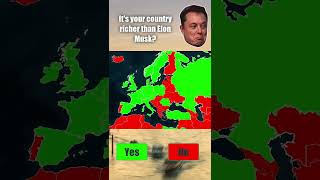 It's your country richer than Elon Musk #elonmusk #map