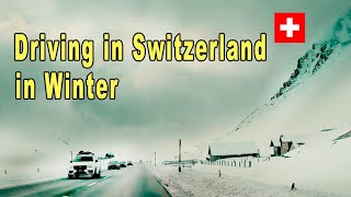 Driving in Switzerland | drive in winter over the Julier Pass