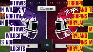 College Football 25 Maryland vs Northwestern 2024 Gameplay Xbox Series X