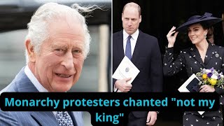 Monarchy protesters chanted 'not my king'