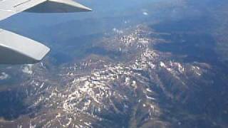 flying over the mountains