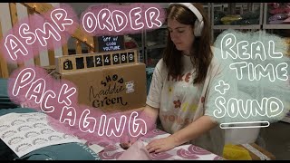 REAL TIME REAL SOUND ASMR Packaging Orders for my Small Business NO ADDED MUSIC!