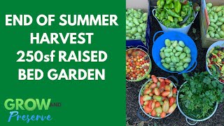 250 SF Raised Bed Backyard Garden: Final Summer Harvest 2022