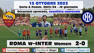 15.10.2023 ROMA W-INTER Women  2- 0  (Video Biapri)