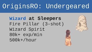 [OriginsRO] Undergeared: Wizard (Fire Pillar) at Sleepers (80k+ exp/min, 500k+/hour)