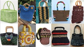 Fascinating Crochet Handle Bag || Handle Bag Super Neat || Crochet Bag For women || Boho Chic Bag