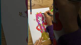 Anime girl drawing by my niece Dini #shorts #animedrawing