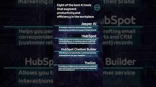 Eight of the best AI tools that augment productivity and efficiency in the workplace