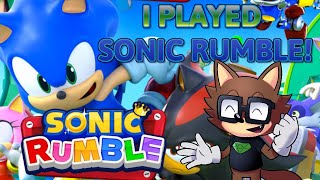 I Played Sonic Rumble! (Beta)- My Thoughts and Review of the Game!