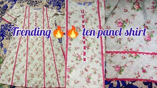 Today I made this trending 10 panel shirt || کلیوں والی قمیض || Shagufta Sohail