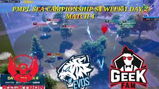 BTR vs EVOS vs GEEK vs APG | SIAPA YANG BERHASIL WWCD | PMPL SEA CAMPIONSHIP S4 WEEK 1 DAY 2 MATCH 4