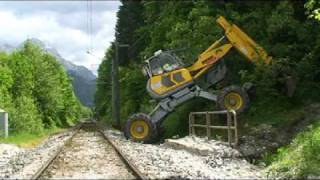 Gleisbagger - rail version of Menzi Muck A91