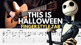 (Free PDF) This Is Halloween Fingerstyle Tab - The Nightmare Before Christmas