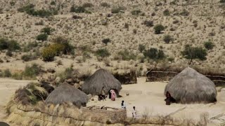 Traditional Desert Village & Primitive Life visited by foreigner lady | Village Life Pakistan