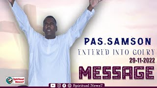 TPM MESSAGES | PAS SAMSON | Entered into Glory | 29-11-2022 | Bible Sermon | TPM | Spritual News7