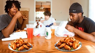 Wings and Seafood Mukbang! Ft. Collin And David