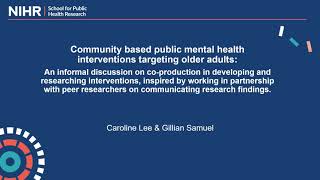 Community Interventions for Older Adults