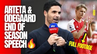 🔥Arteta and Odegaard END OF SEASON SPEECH to Arsenal fans will SHOCK YOU 🥹