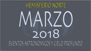 CIELO DE MARZO 2018. HEMISFERIO NORTE