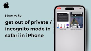 How to get out of private / incognito mode in safari in iPhone ( iOS ) 2024