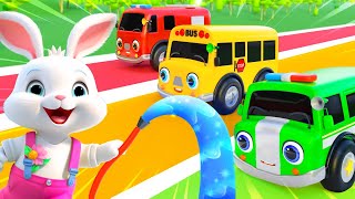 Ten in the Bed - Car Wash Song | Wheels On The Animal Bus + Kids Songs by Beep Beep Car