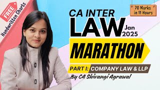 CA Inter Law Revision Marathon Jan 2025 | Company Law & LLP | CA Shivangi Agrawal